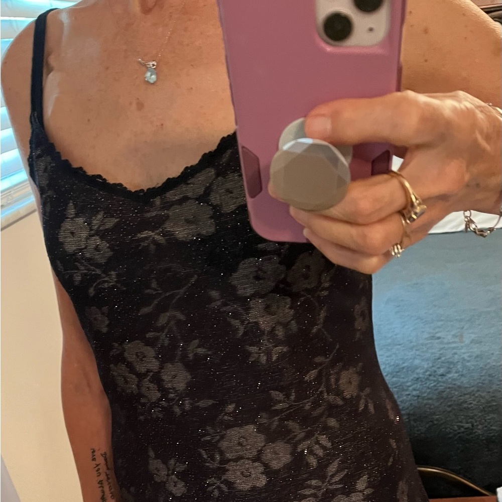 Ruby Rox Shimmering Spaghetti Strap Cocktail Dres… - image 1